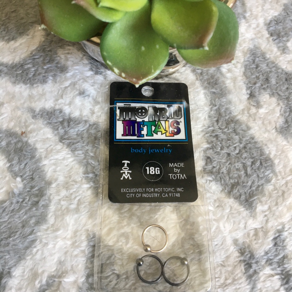Hot Topic 18g By Totm Morbid Metals Septum Nose Pi